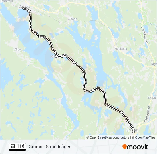 116 Bus Line Map