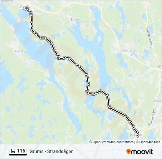 116 Bus Line Map