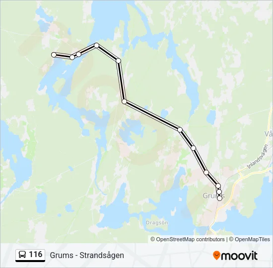 116 Bus Line Map