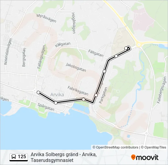 125 Bus Line Map