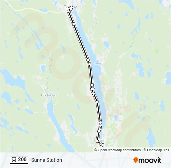 200 Bus Line Map