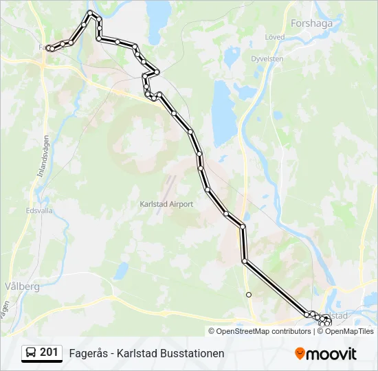 201 Bus Line Map
