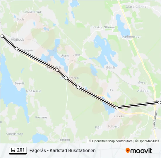 201 Bus Line Map