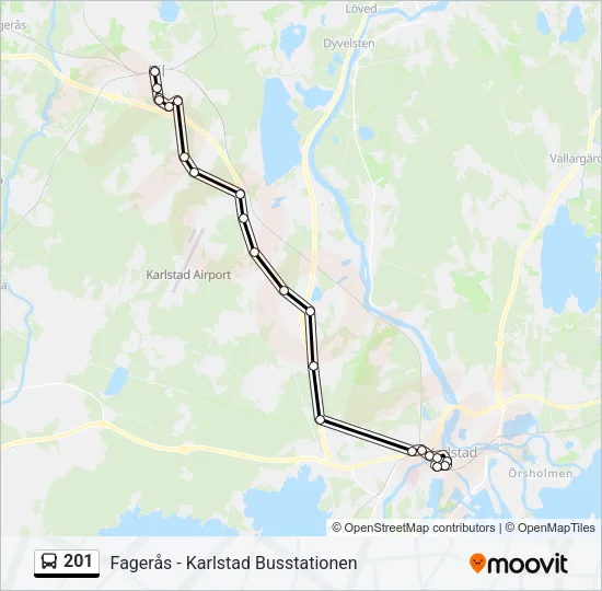 201 Bus Line Map