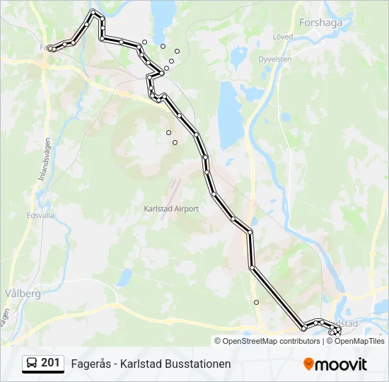 201 Bus Line Map