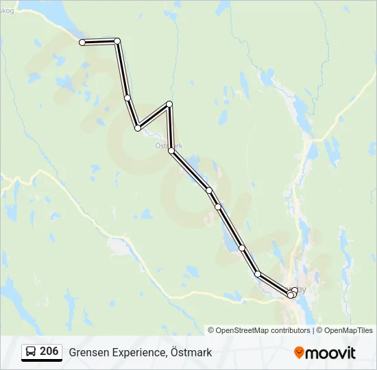 206 Bus Line Map