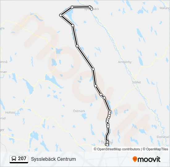 207 Bus Line Map