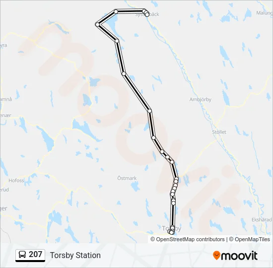 207 Bus Line Map