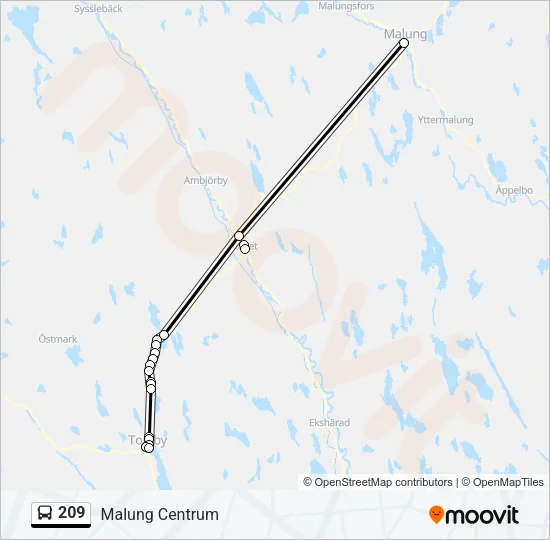 209 Bus Line Map