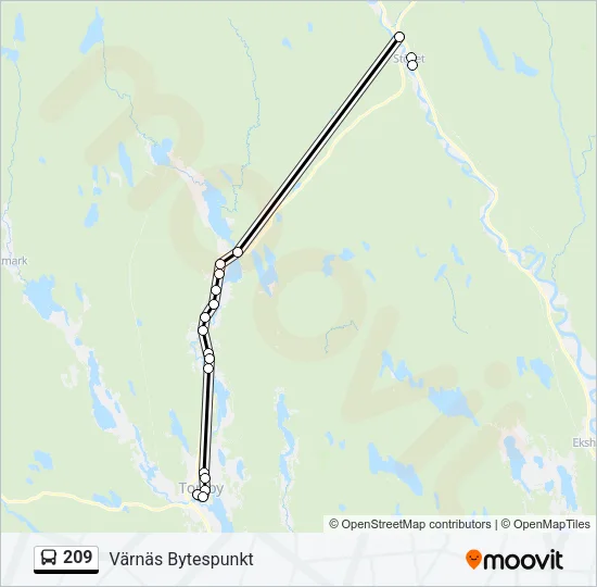 209 Bus Line Map