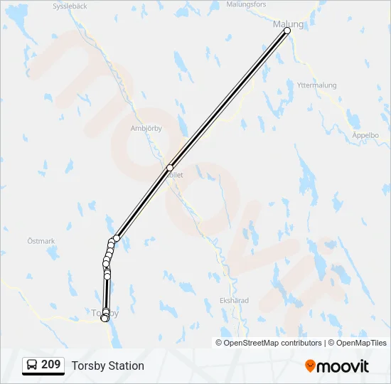 209 Bus Line Map