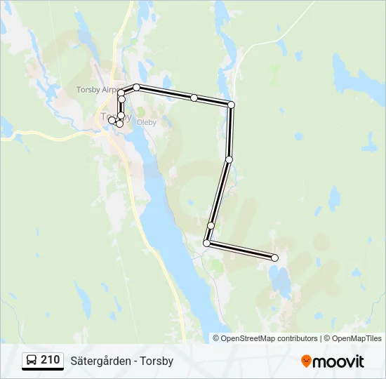 210 Bus Line Map
