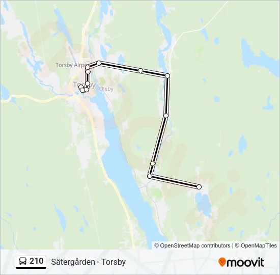 210 Bus Line Map