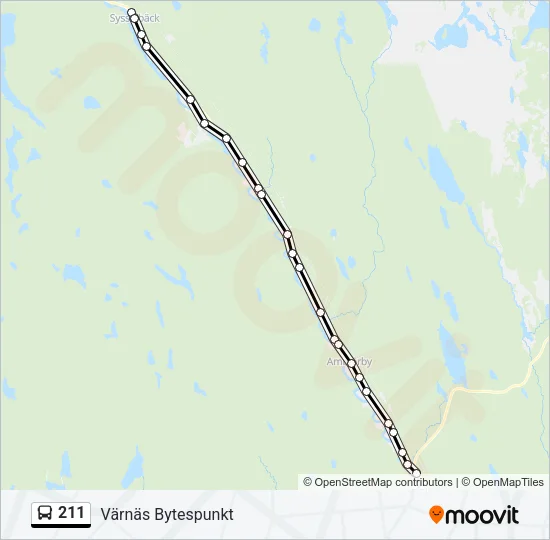211 Bus Line Map