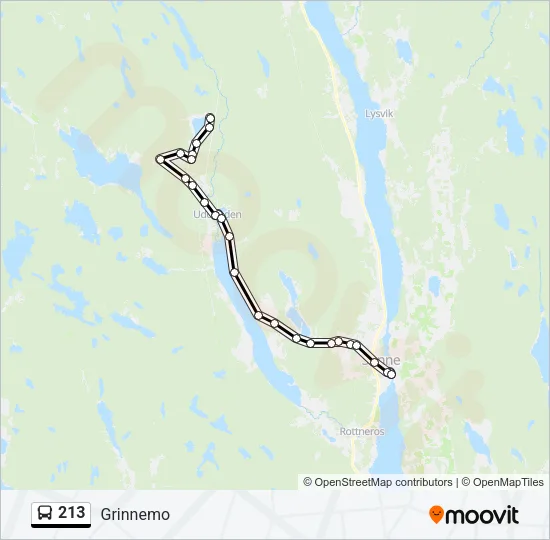 213 Bus Line Map