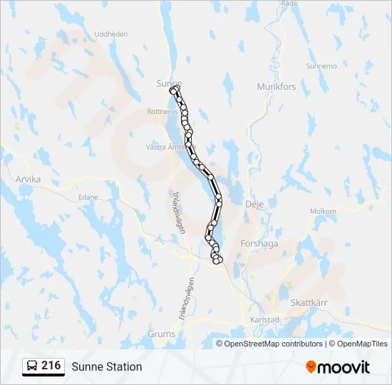 216 Bus Line Map