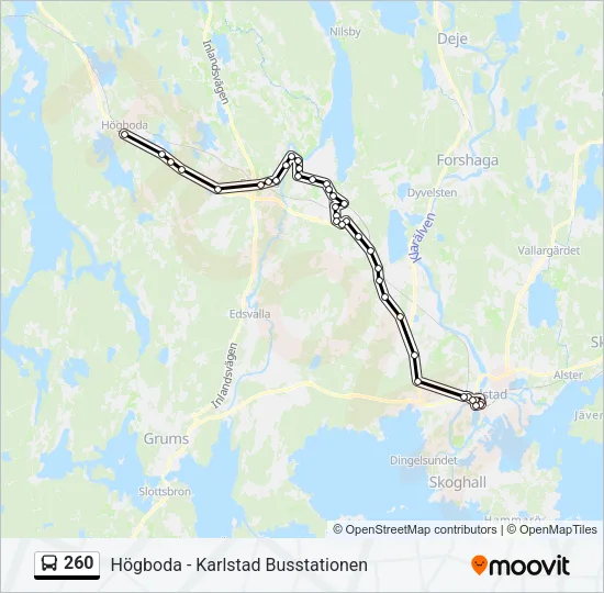 260 Bus Line Map