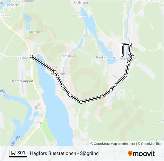 301 Bus Line Map
