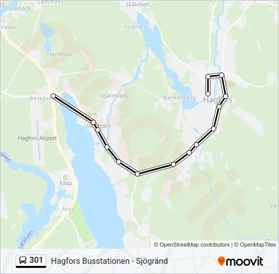 301 Bus Line Map