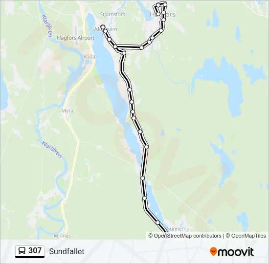 307 Bus Line Map