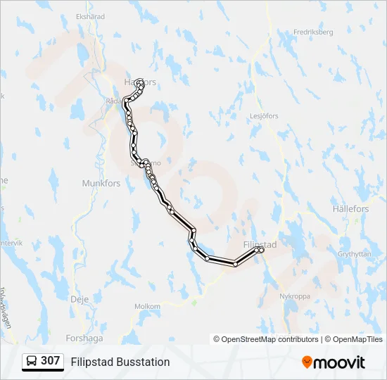 307 Bus Line Map