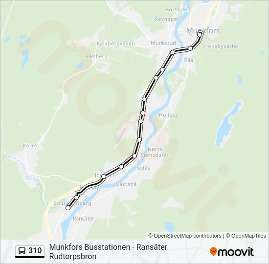 310 Bus Line Map