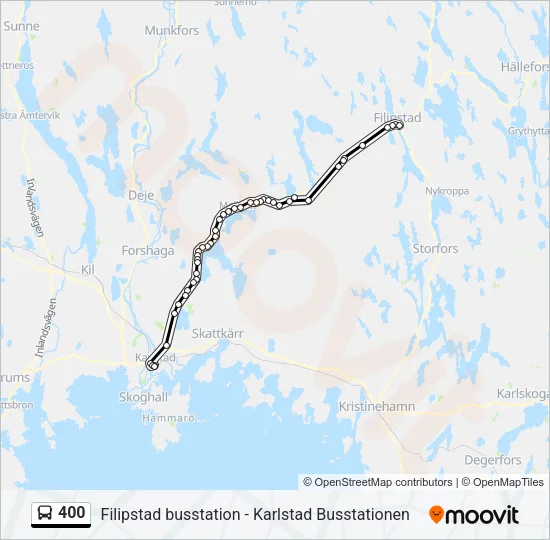 400 Bus Line Map