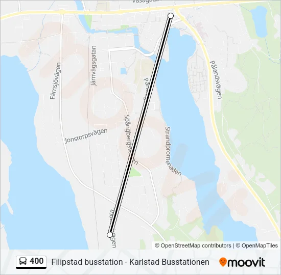 400 Bus Line Map