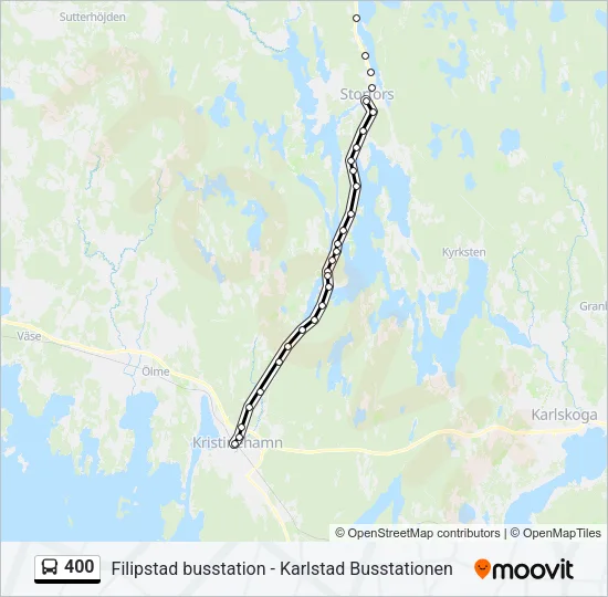 400 Bus Line Map
