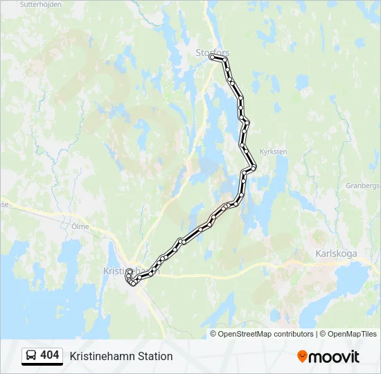404 Bus Line Map