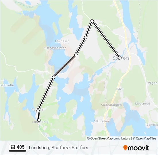 405 Bus Line Map