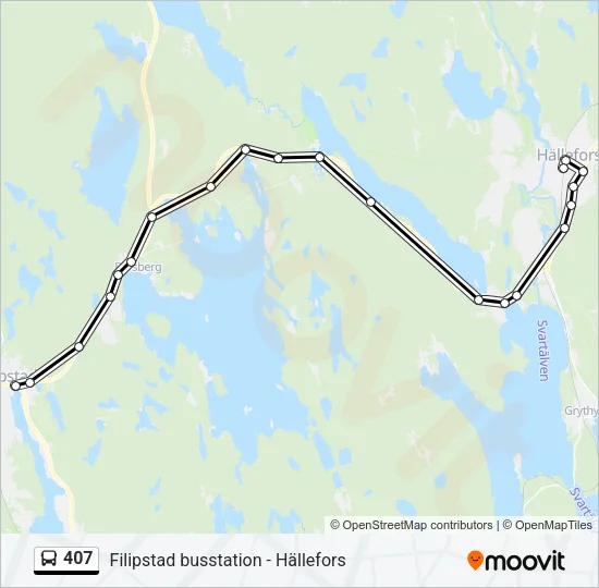 407 Bus Line Map