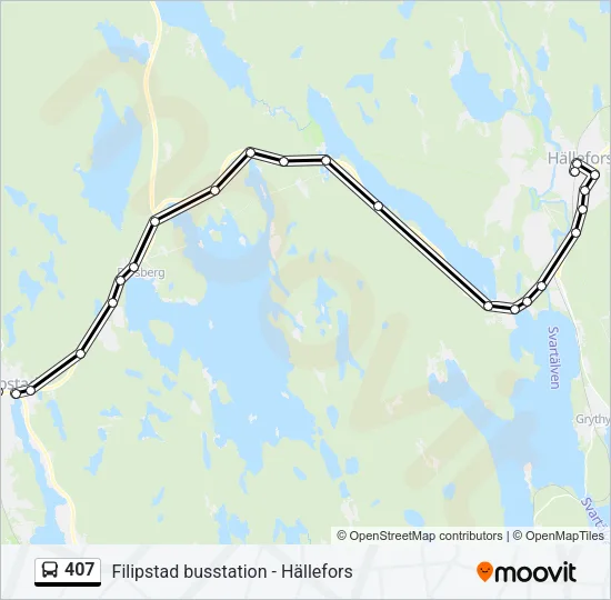 407 Bus Line Map