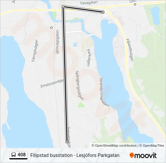 408 Bus Line Map