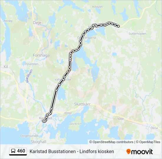 460 Bus Line Map