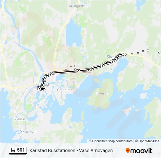 501 Bus Line Map