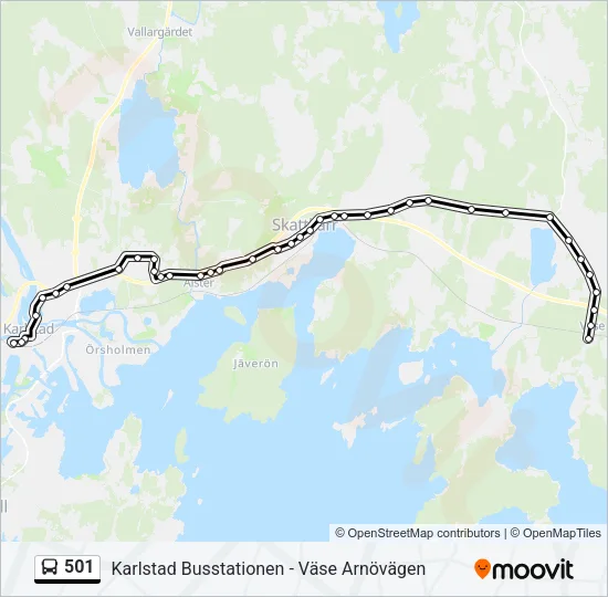 501 Bus Line Map
