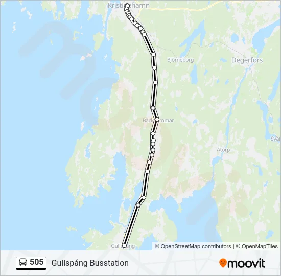 505 Bus Line Map
