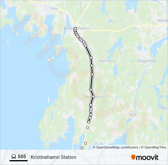 505 Bus Line Map