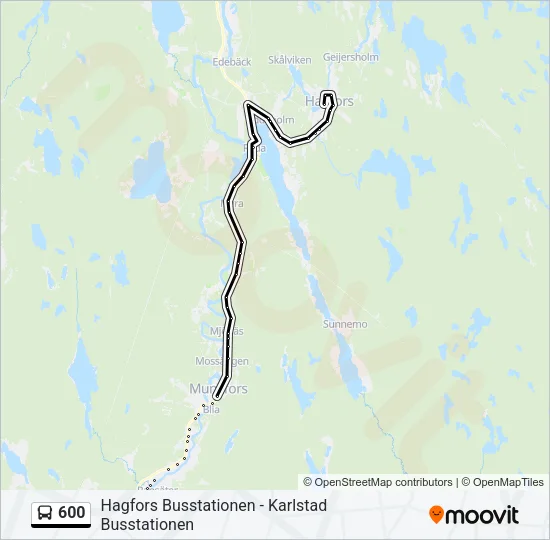600 Bus Line Map