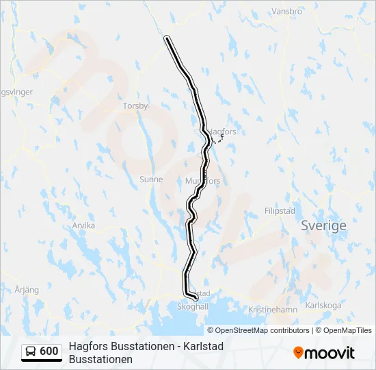 600 Bus Line Map