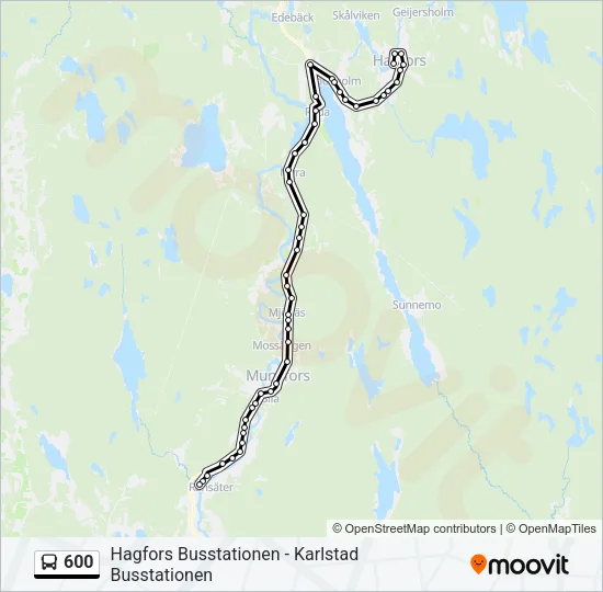 600 Bus Line Map