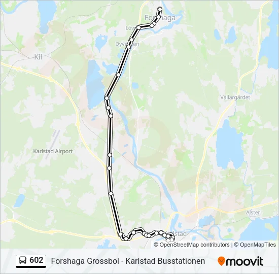 602 Bus Line Map