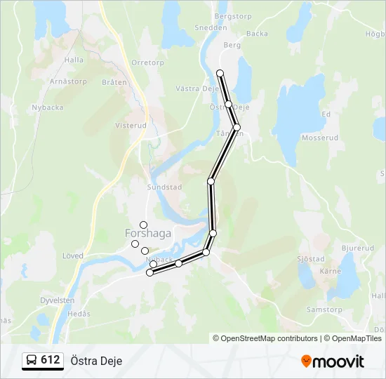 612 Bus Line Map