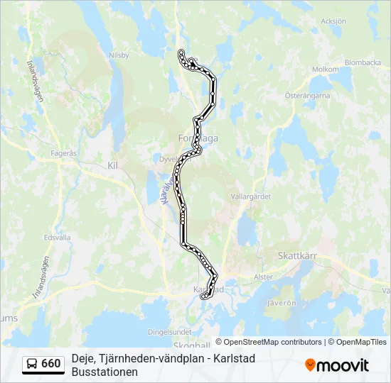 660 Bus Line Map