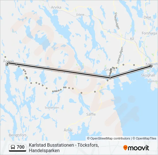 700 Bus Line Map