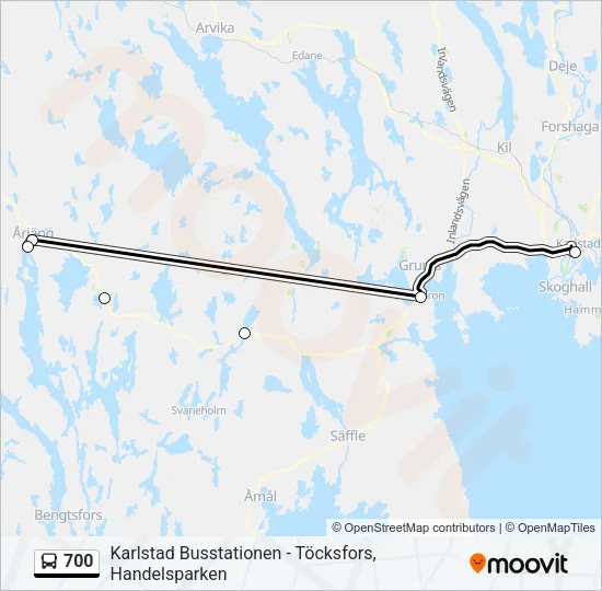 700 Bus Line Map