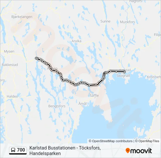 700 Bus Line Map