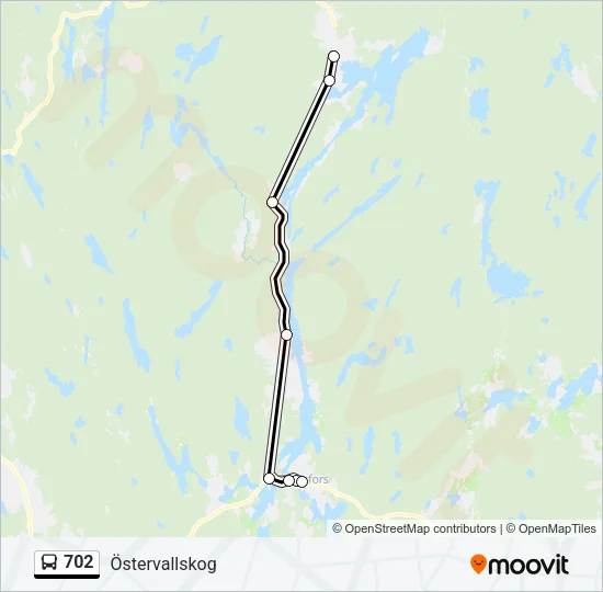 702 Bus Line Map