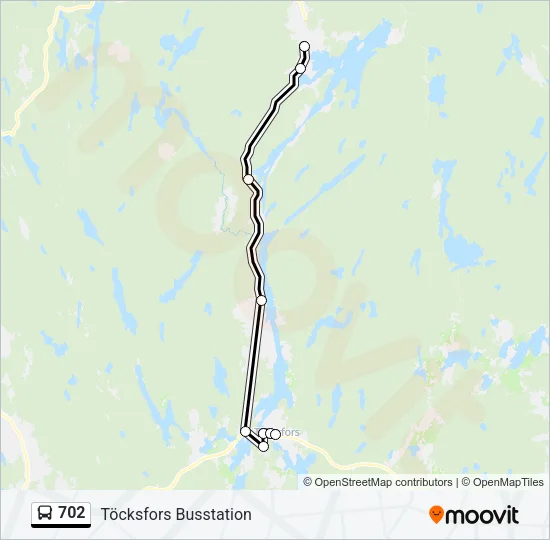 702 Bus Line Map